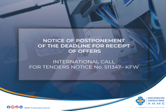 NOTICE OF POSTPONEMENT OF THE DEADLINE FOR RECEIPT OF OFFERS INTERNATIONAL CALL FOR TENDERS NOTICE No. 511347– KFW Supply and Installation of Energy Metering and Monitoring Systems for the Benefit of 65 Public Institutions