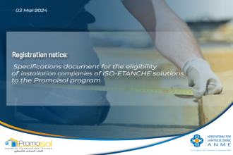Specifications document for the eligibility of installation companies of ISO-ETANCHE solutions to the Promoisol program