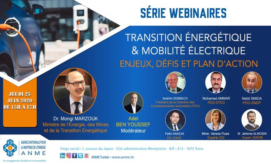 WEBINAIRE sur la TRANSITION ÉNERGÉTIQUE & MOBILITÉ ÉLECTRIQUE : Enjeux, Défis et plan d'action