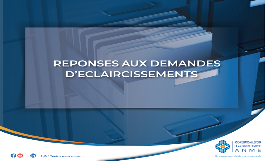 REPONSES AUX DEMANDES D’ECLAIRCISSEMENTS DOSSIER DE L’AOI N° 511347– KFW Fourniture et installation des systèmes de comptage et monitoring de l'énergie au profit de 65 établissements publics